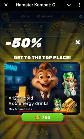 Hamster Kombat daily combo cards