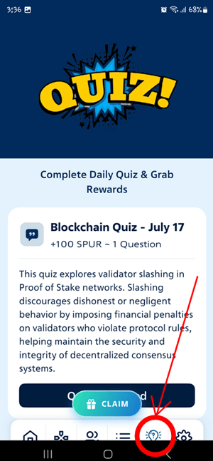 Spur Protocol daily quiz