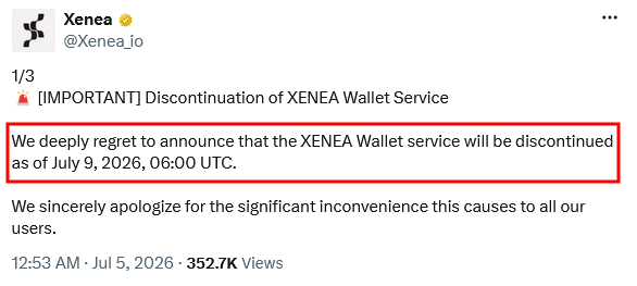 Xenea Wallet daily quiz shuts'